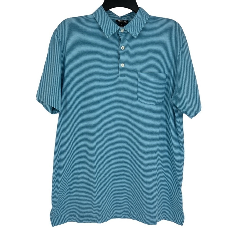 Patagonia Polo Pinstripes Organic Cotton Shirt Size M New